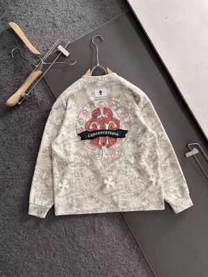 CHROME HEARTS IMPORTED SWEATSHIRT STORE ARTICLE CREAM AND GREY