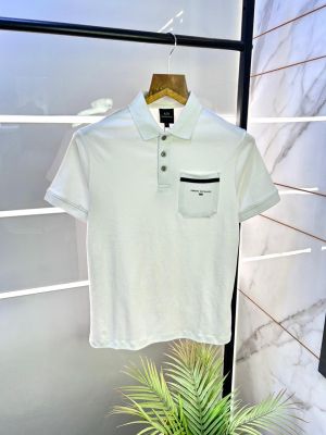 Arman_i Exchange White Polo Premium Collar Neck T-shirt F2994-W2