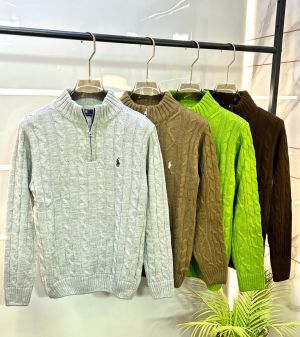 Ralph_Lauren Dark Brown Imported knitted Super Premium Pullovers F3265-DBR