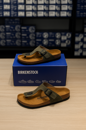 Birkenstock Gizeh olive Suede 1904