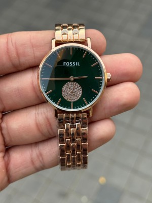 Fossill Jacqueline Womens Rose Gold Green Dial