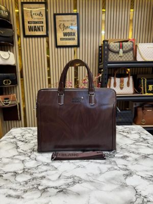 Mont Blanc Polished Premium Quality Laptop Bag With Strap (F6626-5)