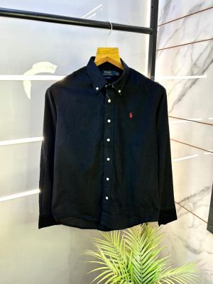 Ralph_Lauren Polo Black Premium Corduroy Shirt F3058-BL