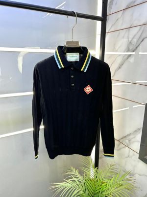 Casablanca Knitted Imported Black Premium Sweatshirts F3339-BL