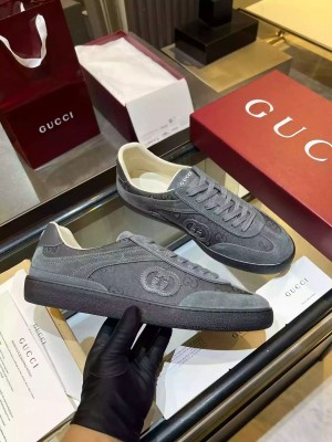 GUCCII G75 MEN S SNEAKERS SUEDE GREY