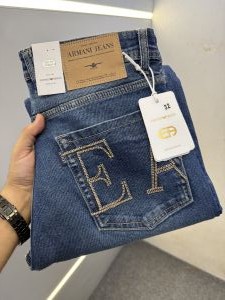 EMPORIO ARMAN-I PREMIUM GREENISH SHADE DENIM JEANS STRAIGHT FIT LENGHT 41