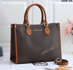 Michael_Kors MK Signature Tote Bag With Dust Bag & Sling Belt 