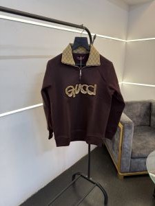 Gucc i imported half zip imported sweatshirt maroon