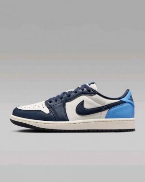 Nik ee_Air Jordan 1 Low Obsidian Blue Semi UA