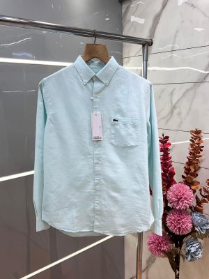Lacost e Green Premium Shirt 100% Oxford Cotton Fabric With custom Branded Button Tagging And Brand Poly Bag 3444