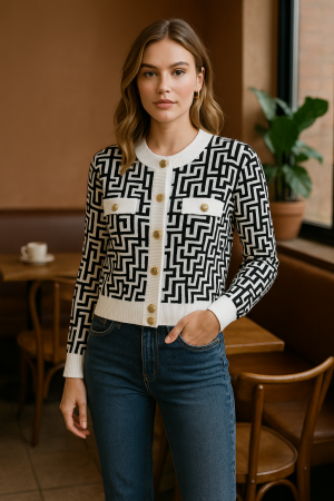 Fen d Sweat Shirt White S76-W