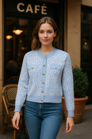 Fen d Sweat Shirt Sky S76-SK