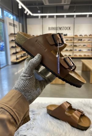 BIRKENSTOCK Tan SLIDE premium 