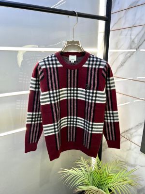 Burberr y Maroon Knitted Imported Premium Sweatshirts F3340-MA