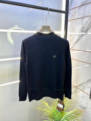 Burberr y Black Imported High Neck Premium Pullovers F3307-BL