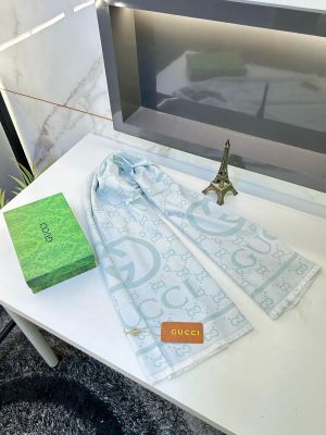 Gucc_i StolesScarfs Premium Quality Sky Blue Fa 248
