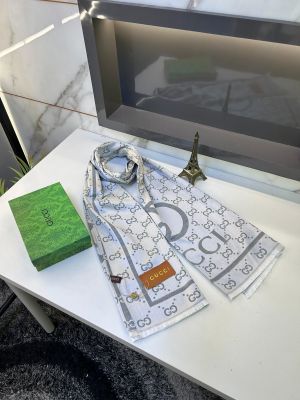 Gucc_i Stoles Scarfs Premium Quality Grey Fa 246 