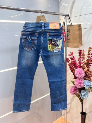 True Religio n Blue Shade Premium Imported Stretchable Lycra Fabric Straight fit Denim with Back Flap pocket Design 3403