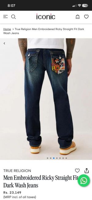 True Religio n Green Shade Premium Imported Stretchable Lycra Fabric Straight fit Denim with Back Flap pocket Design 3402