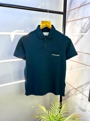 Coac h Green Premium Collar Neck Polo T-shirt F2993-GR