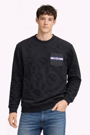 Christian Dio_r Pocket Full Monogram Sweatshirt Black