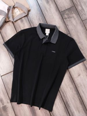Calvin_Klein Black Collar Neck Premium Polo T-shirt F3383-BL