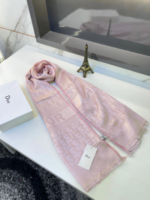 Dio_r Stoles Scarfs Premium Quality Rose Gold Fa 236