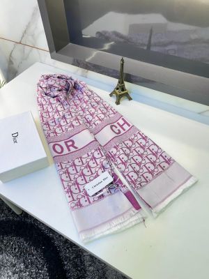 Dio_r Stoles Scarfs Premium Quality White Pink FA 234 