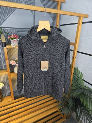 BUR B ZIPPER HODDIE GREY M432-GY