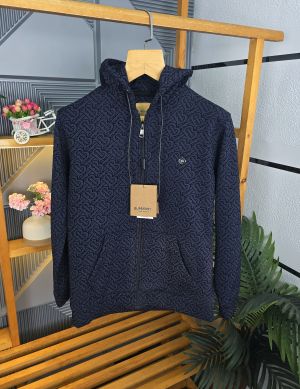 BUR B ZIPPER HODDIE NAVY M432-N