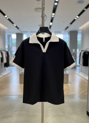 KOREAN IMPORTED HIGH DEMAND ARTICLE POLO T-SHIRT BLACK WHITE