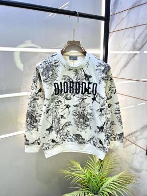 Christian Dio r Imported Allover Print Premium White Sweatshirts F3344-W2