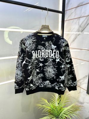 Christian Dio r Imported Allover Print Premium Black Sweatshirts F3344-B2