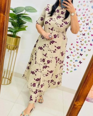 FULLY STITCHED KURTA AND PLAZOO PERPUL