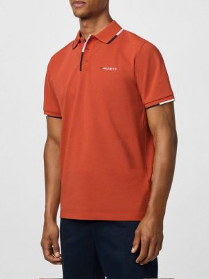 Hacke t Red Premium 240 gsm interlock compact cotton fabric Polo Tshirt with Front Design and Emboss Logo 2988