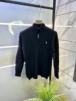 Ralph_Lauren Black Imported knitted Super Premium Pullovers F3281-BL