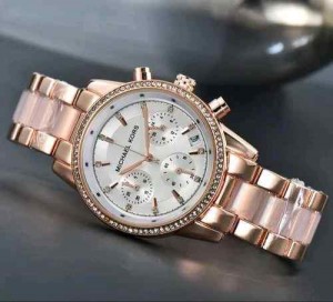 Michael_ Kors Ritz Rose gold White for her womens girls