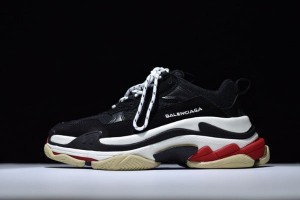 Balenciaga Vintage Triple S Trainers Black Red White