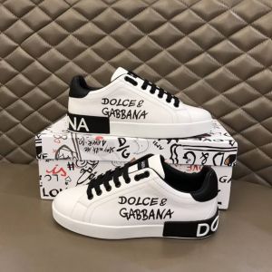 Dollce Gabbana Portofino WHITE BLACK Sneakers