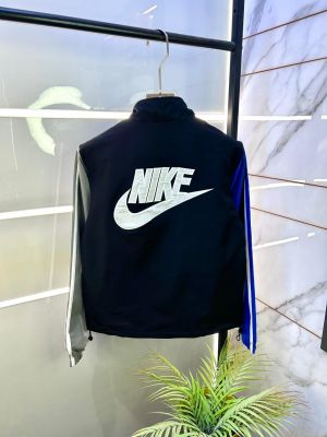 Nik e Imported Back Print Super Premium Black Wind Shetter Jacket F3315-BL