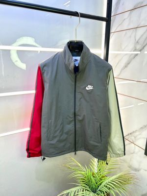 Nik e Imported Back Print Super Premium Grey Wind Shetter Jacket F3315-GY