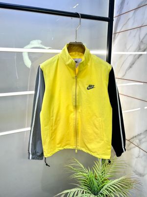 Nik e Imported Back Print Super Premium Yellow Wind Shetter Jacket F3315-YE