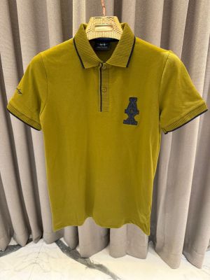 Arman_i Exchange Chest Logo Polo T-shirt Mustard Green
