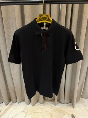 No return Moncle_r imported Polo t-shirt Black 