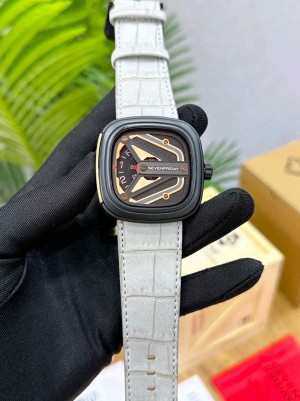 SEVEN_ FRIDAY BLACK GREY Dail  LEATHER