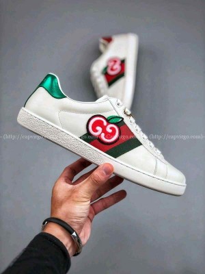 Guccii Ace Low GG Apple Patch White  408