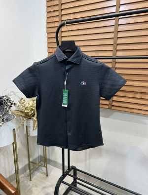 Lacost_e Imported Taiwan Kint Fabric Half Sleeves Shirt