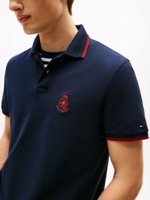 Tommy Hilfige r Navy Premium 240 gsm interlock compact cotton fabric Polo Tshirt with Collar Design and Embroidered Logo 3469