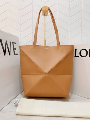 Loewe Limited Edition Puzzle Fold Tote Bag With OG Box & Dust Bag (Brown - 698)