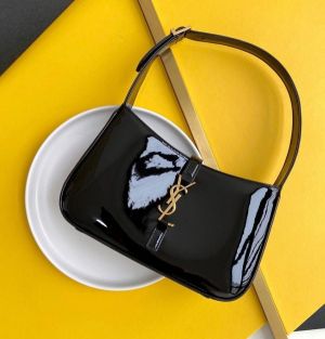 Ysl_ patent hobo bag glossy with og box(with zipper)